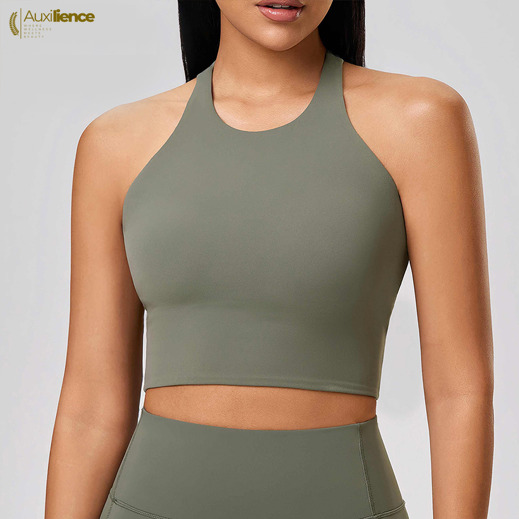 Fuel Charge High-Neck Crop Sports Vest